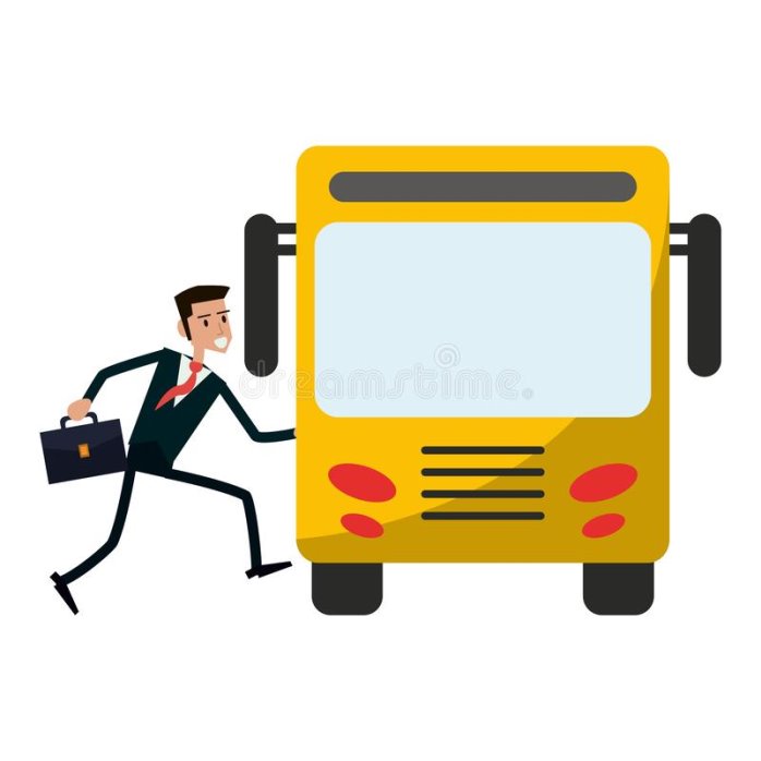 Businessman with Briefcase Taking Bus Stock Vector - Illustration of  transportation, power: 137848720